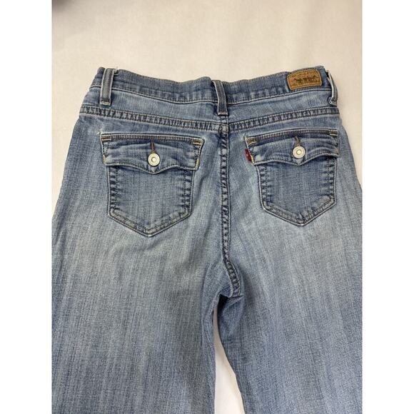 Levi's 512 Perfectly Slimming Bootcut Jeans Light Western Grunge Women's 6 Short - Picture 12 of 14
